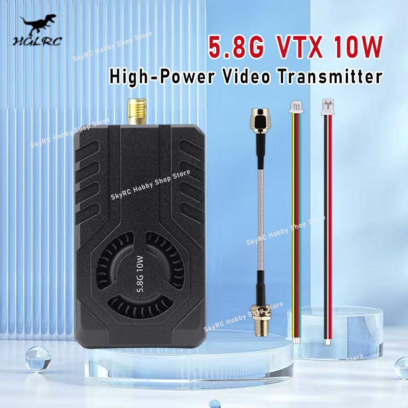 Vtx Video Transmitter - HGLRC 5.8G 10W 調整可能な VTX、FPV レーシング航空写真用高出力ビデオ送信機