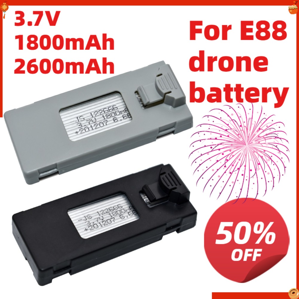 Drone Rc Quadcopter - 3.7V 1800mAh 2600mAh リモートコントロールドローンバッテリー E88ドローンアクセサリー RCドローンFPVクアッドコプター交換部品用
