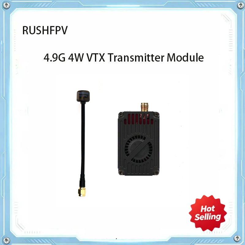 Vtx Video Transmitter - RUSHFPV 4.9GHz 4W VTX FPVビデオ送信モジュール 48CH