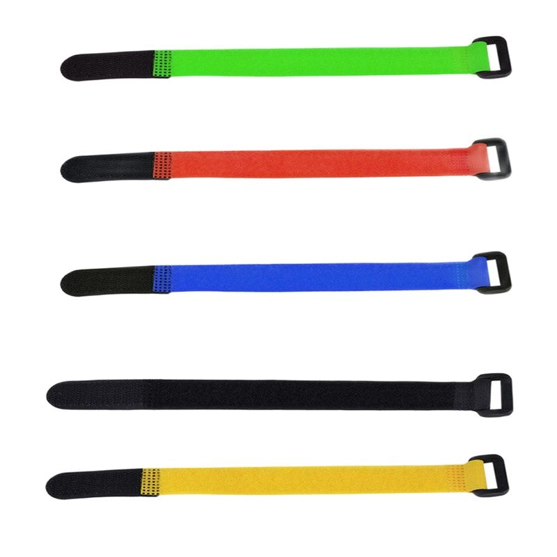 Drone Rc Controller Belt - バッテリー付きナイロンストラップ,20x300mm,クリエイティブステッカー,再利用可能なケーブルタイ,ヘリコプターrcクワッドコプター用,10個