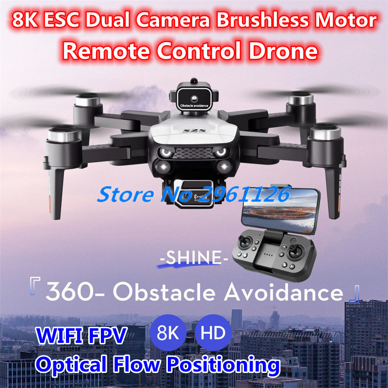 Drone Rc Fpv Manual - 8Kブラシレススポーツエアリアルリモートコントロールドローン2.4Gオプティカルフローポジショニング360°障害物回避WIFI FPV RCドローンモデル