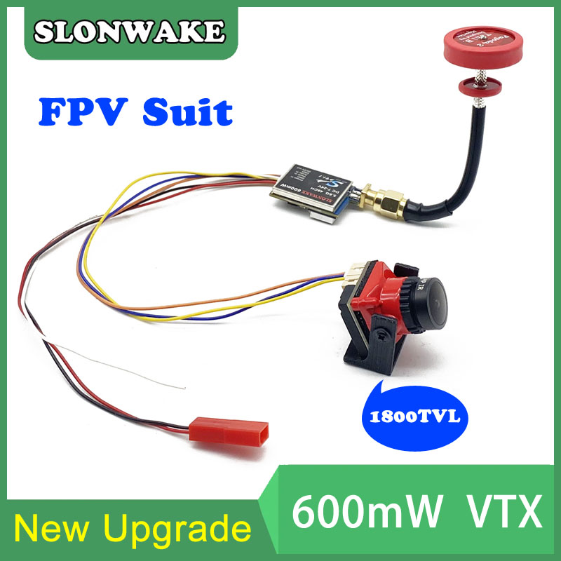 Drone Rc Remote - すぐに使える5.8G 48CH 600mWビデオ送信機とCmos 1800TVLミニFPVカメラ2.1mmレンズ調整可能 RC FPVレーシングドローン用