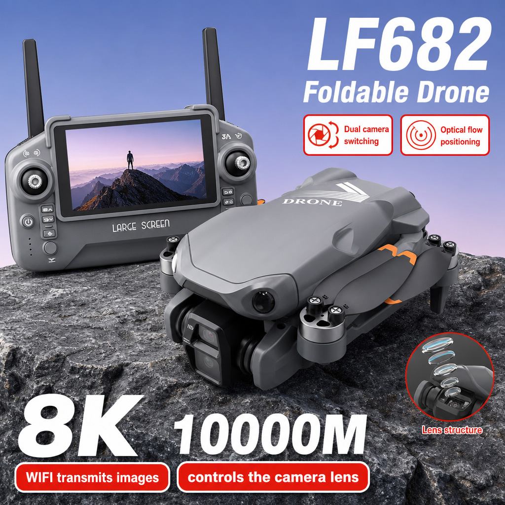 Drone Rc Team City - 空撮写真 LF682 ドローン 8K HD デュアルカメラ