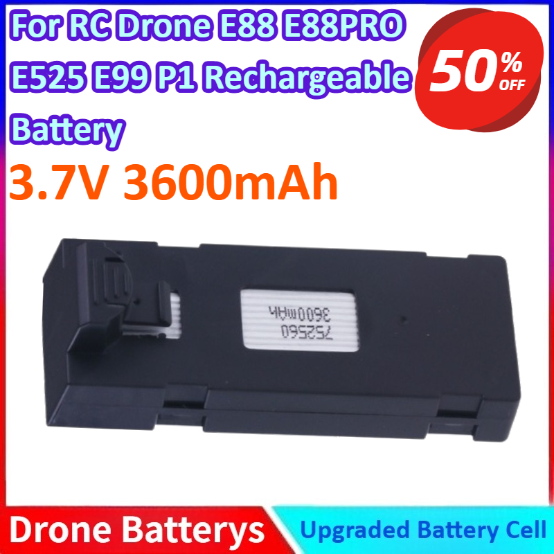 Drone Rc E99 - 3.7V 3600mAh 新型リチウムイオンバッテリー RCドローン E88 E88PRO
