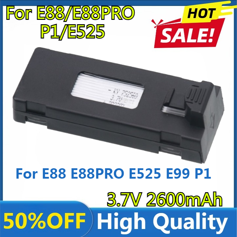 Drone Rc E99 - E88バッテリー 3.7V 2600mAh リポバッテリー E88 E88PRO
