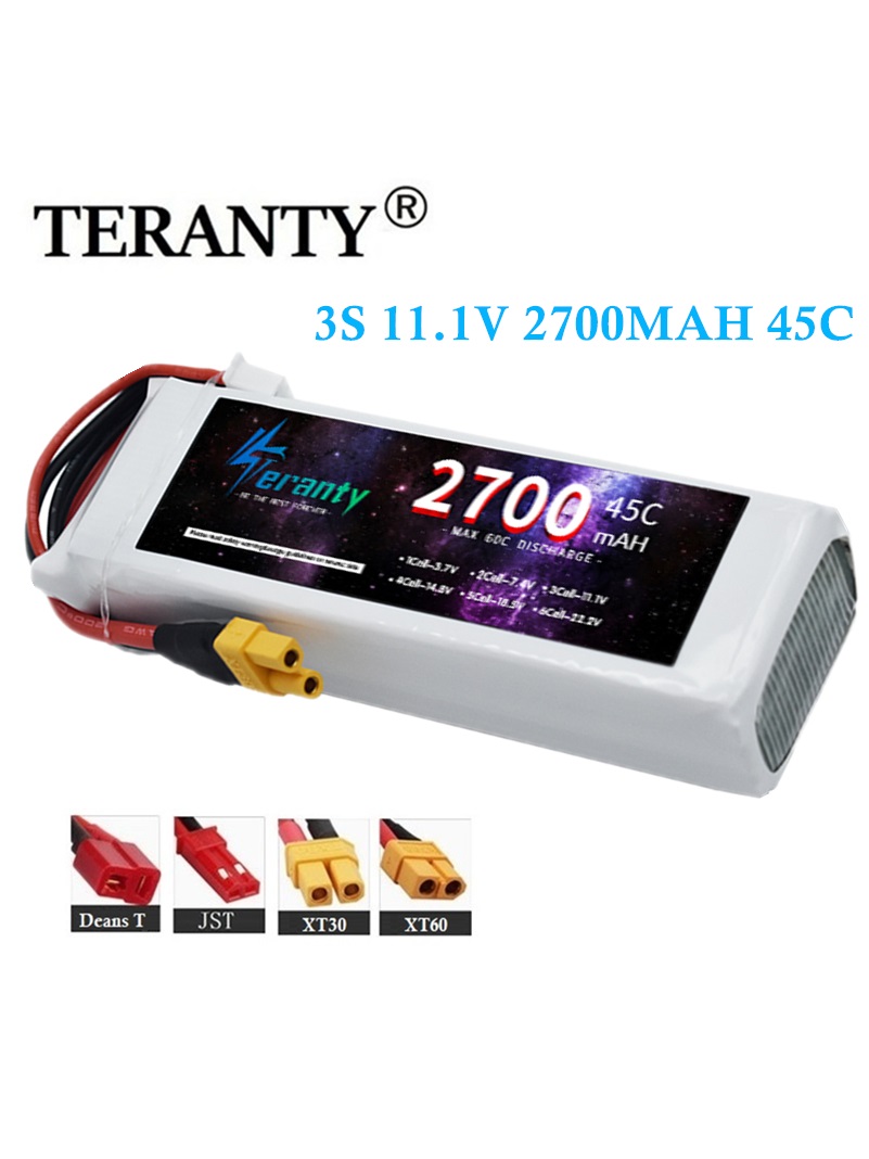 Drone Avion Rc - TERANTY 2700mAh 45C 3S リポバッテリー RCカー、トラック、飛行機、FPV、UAV、ドローン用