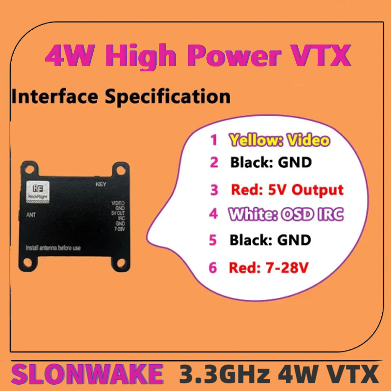 SLONWAKE FPV 3.3G 16CH 4000mW  - Drone Rc Remote のレビューと価格