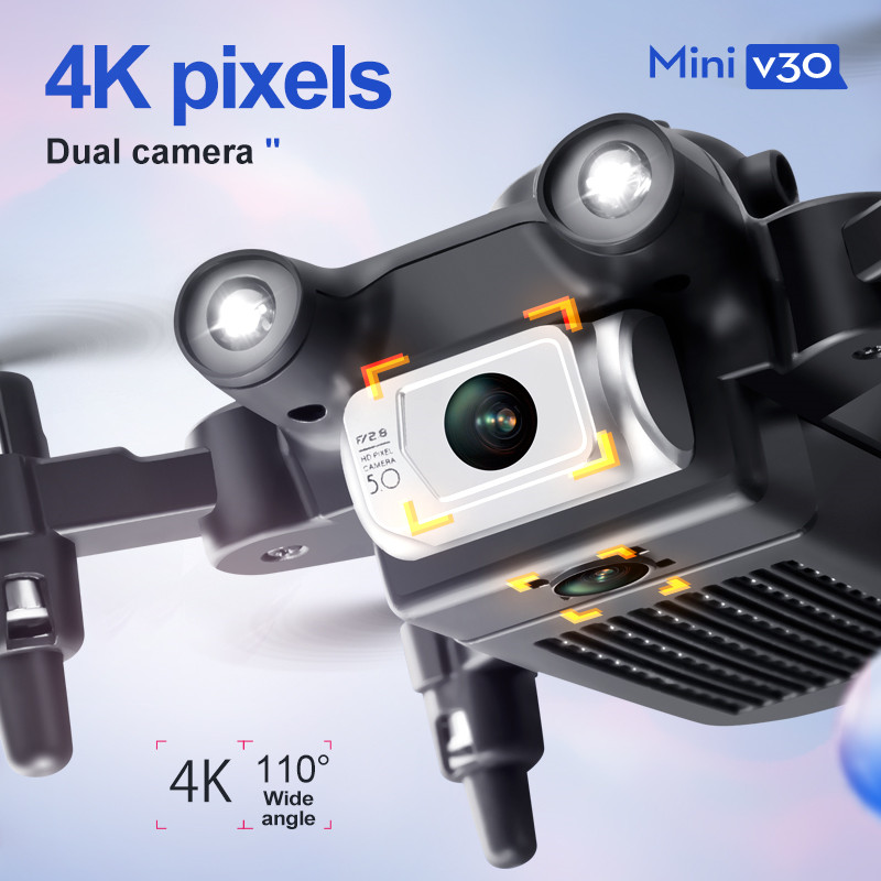 ミニ V30 WiFi FPV ドローン 4K HD デュア - Drone Rc Team City のレビューと価格