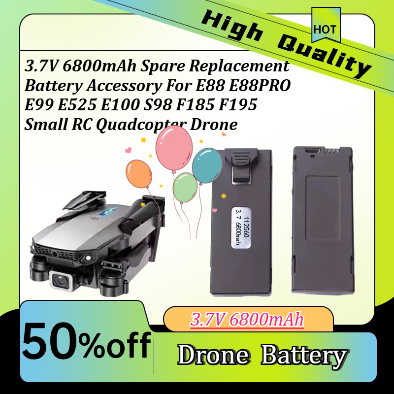 3.7V 6800mAh スペア交換用バッテリーアクセサリー - Drone Rc E99 のレビューと価格