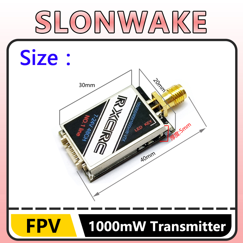 SLONWAKE 5.8G 48CH 1W VTX 100/ - Fpv Drone Camera のレビューと価格
